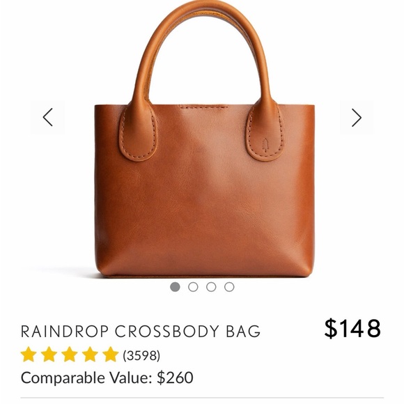 Portland Leather Small Raindrop Crossbody Bag in Honey - Picture 10 of 10